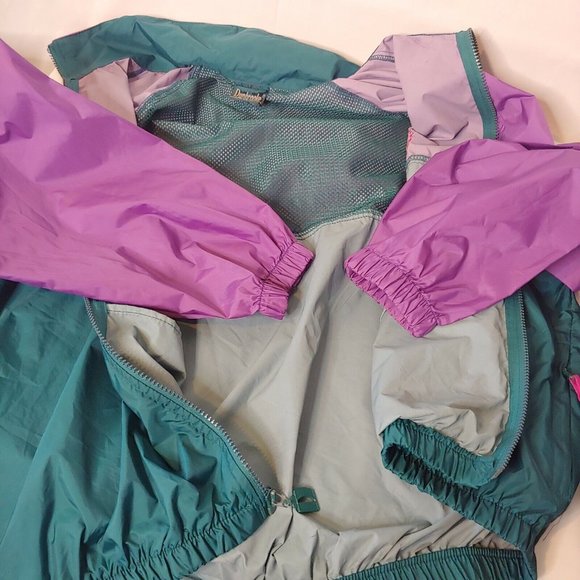 Vintage 90s Nascar Est.1947 Mens S Medium Jacket Windbreaker Purple Hooded Zip - Picture 5 of 12